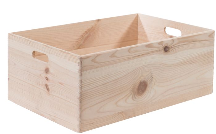 Casier de rangement rectangulaire en pin naturel "Box" XL 1 Compactor