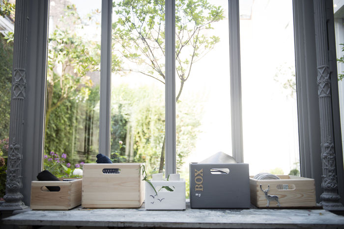 Casier de rangement rectangulaire en pin naturel "Box" XL 2 Compactor