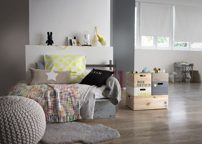 Casier de rangement rectangulaire en pin naturel "Box" XL 3 Compactor