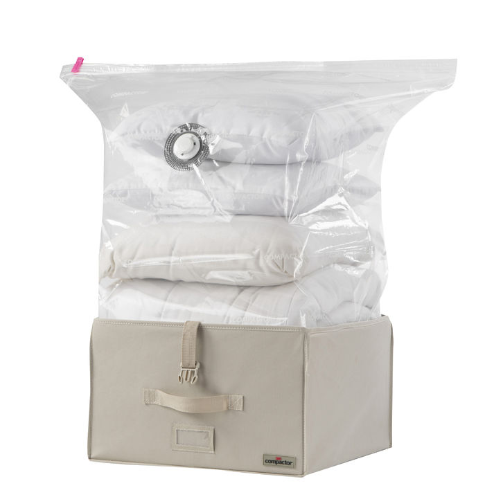 Lot de 10 coffres rigides sous-vide Compactor beiges "2.0" M 2 Compactor