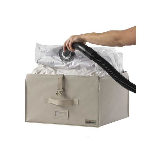 Lot de 5 coffres rigides sous-vide Compactor beiges "2.0" M 3 Compactor