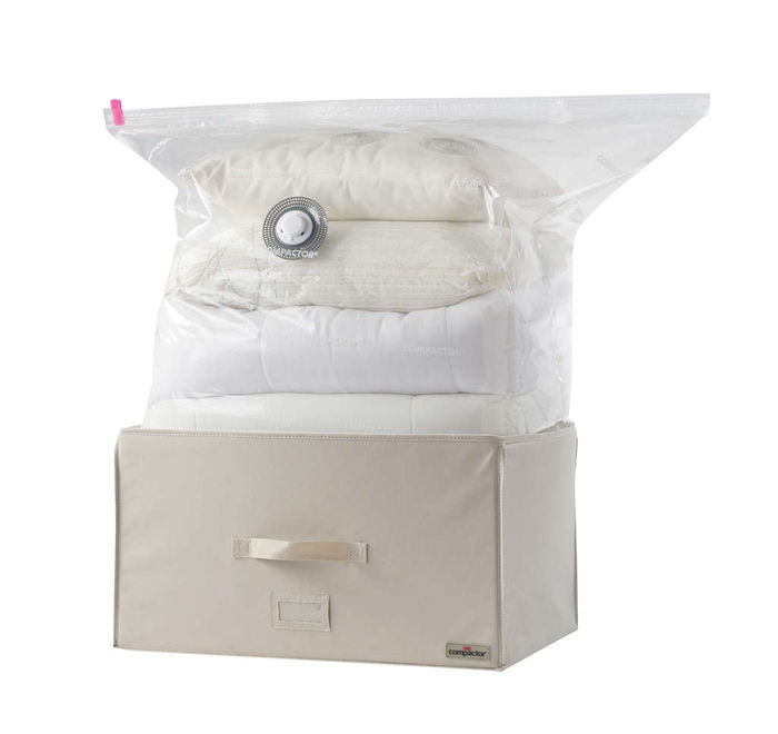 Lot de 10 coffres rigides sous-vide Compactor beiges "2.0" XL 2 Compactor