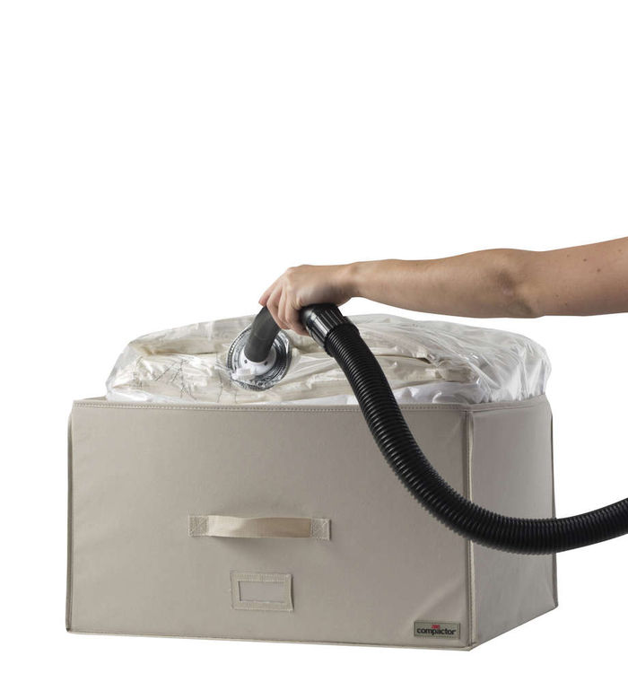 Lot de 5 coffres rigides sous-vide Compactor beiges "2.0" XL 3 Compactor