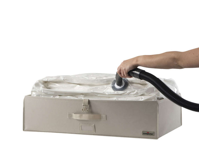 Lot de 10 coffres rigides sous-vide Compactor beiges "2.0" XXL 3 Compactor