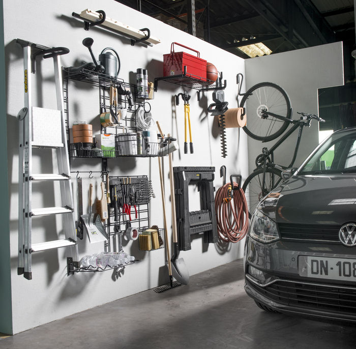 Crémaillère murale noire Walltech petit modèle