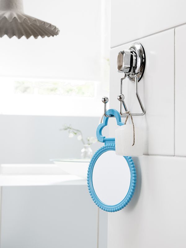 Crochet double à ventouse argent "Bestlock" 6 Compactor