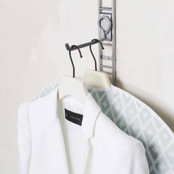 Crochet de rangement mural chromé "Walltech" grand modèle