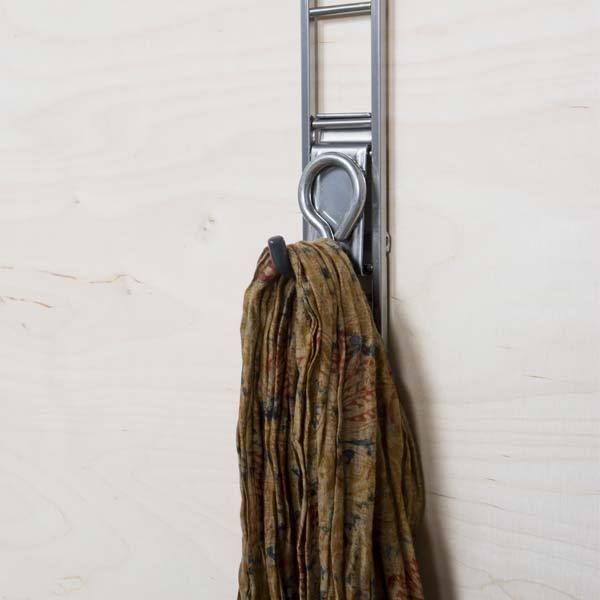 Crochet de rangement mural chromé "Walltech" petit modèle