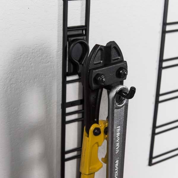 Crochet de rangement mural noir "Walltech" grand modèle