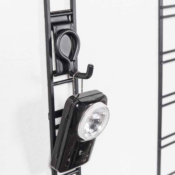 Crochet de rangement mural noir "Walltech" petit modèle