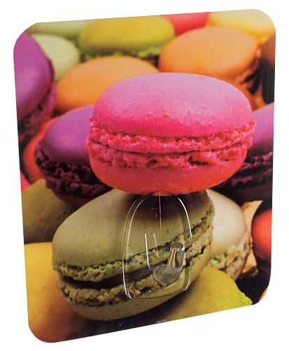 Crochet auto-adhésif repositionnable "Macarons" 1 Compactor