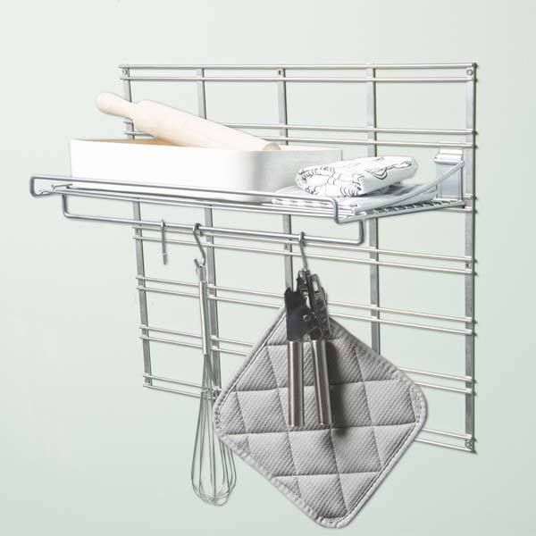 Étagère de rangement mural argent "Walltech" petit modèle