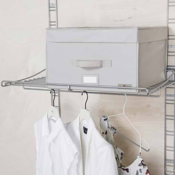 Étagère de rangement mural chromée "Walltech" grand modèle