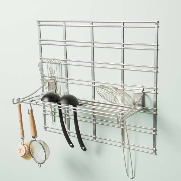 Étagère de rangement mural pour ustensiles argent "Walltech"