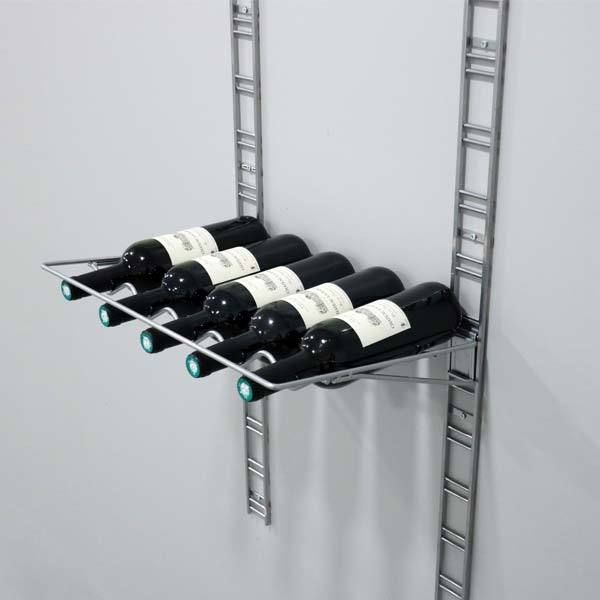 Étagère murale pour bouteilles argent "Walltech"