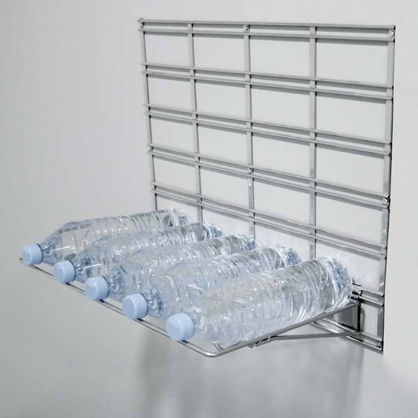 Étagère murale pour bouteilles argent "Walltech"