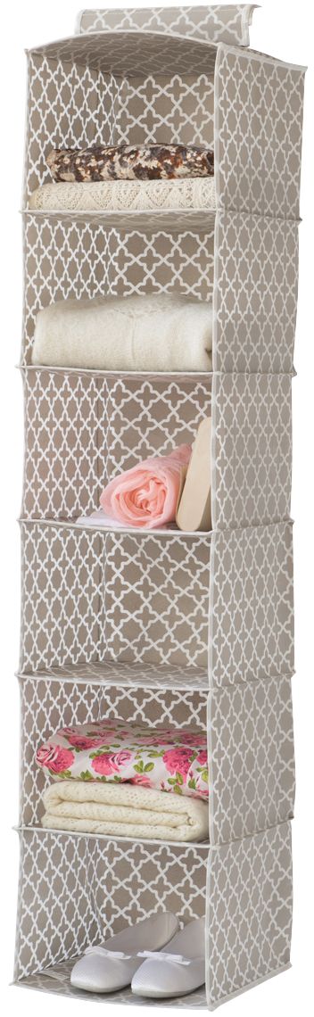 Étagère souple à suspendre 6 niveaux taupe "Madison" 1 Compactor