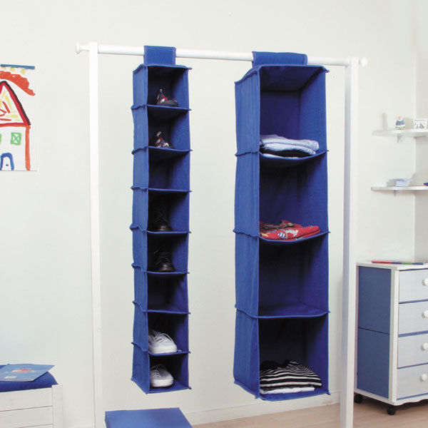 Étagère souple à suspendre 8 niveaux bleue "Baptiste"