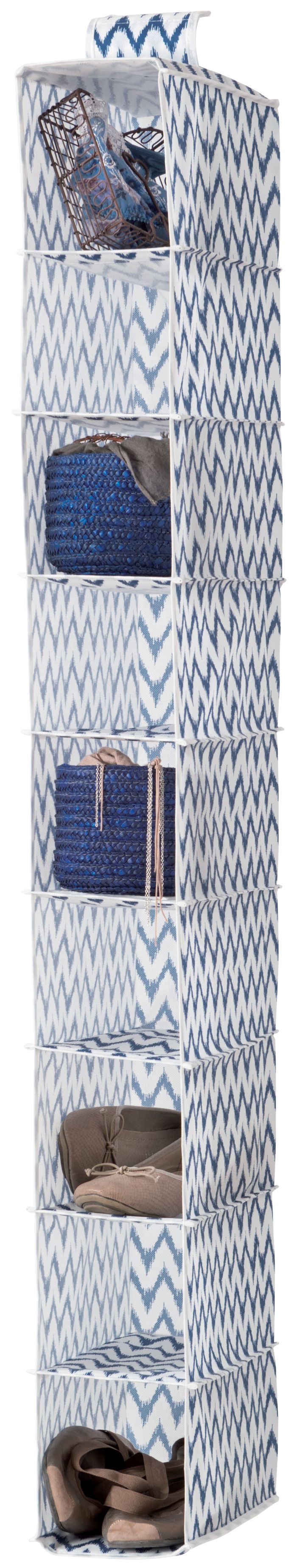 Étagère souple à suspendre 9 niveaux bleue "Ikat" 1 Compactor