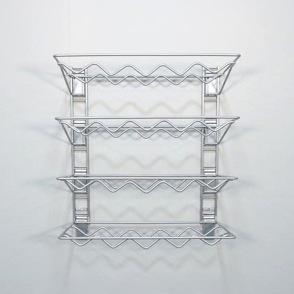 Étagères murales pour bouteilles argent 4 niveaux "Walltech"