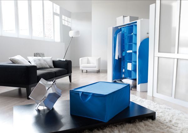 Housse courte pour vêtements bleu vif 3 Compactor