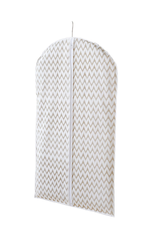 Housse courte pour vêtements beige "Ikat" 1 Compactor