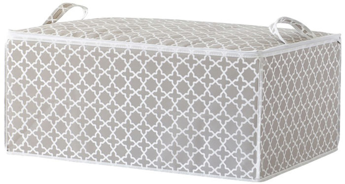 Housse de rangement pour couette taupe "Madison" 1 Compactor