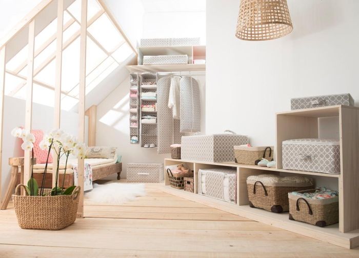 Housse de rangement pour couette taupe "Madison" 2 Compactor