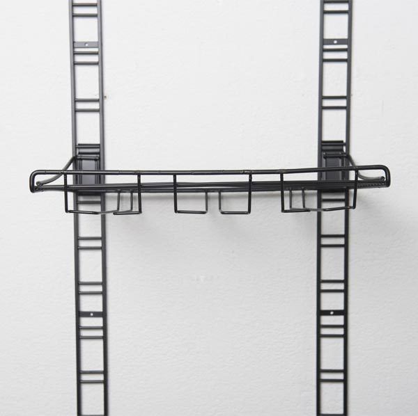 Kit de rangement mural pour verres noire "Walltech"