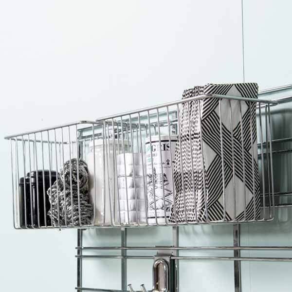 Kit de rangements muraux cuisine argent grand modèle "Walltech"