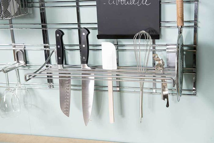 Kit de rangements muraux cuisine argent grand modèle "Walltech"