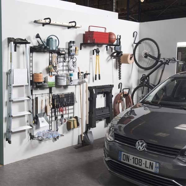 Kit de rangements muraux garage noirs Walltech