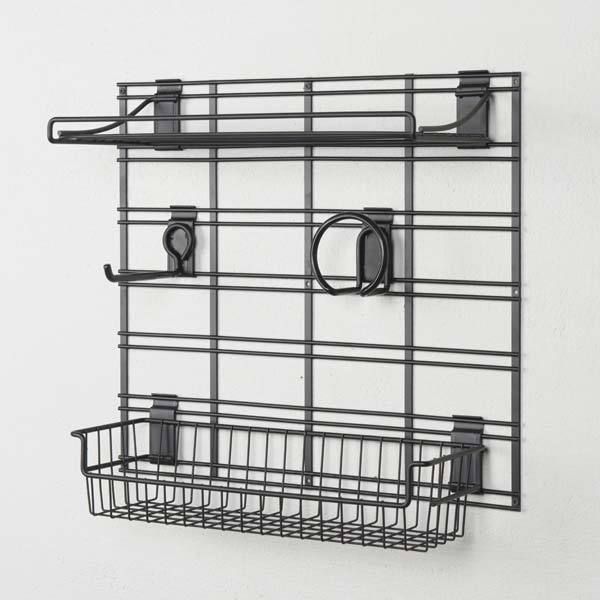 Kit de rangements muraux garage noirs Walltech