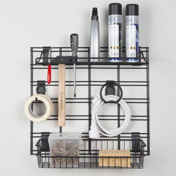 Kit de rangements muraux garage noirs Walltech