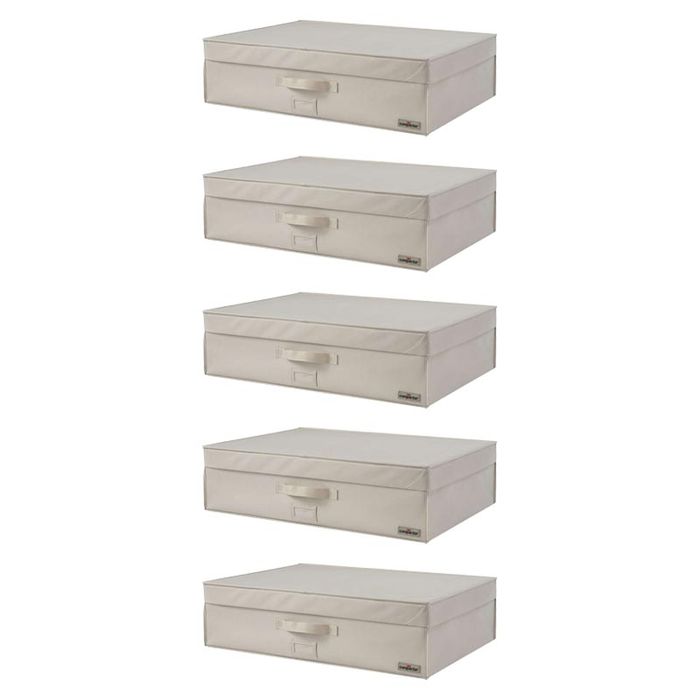 Lot de 5 coffres rigides sous-vide Compactor beiges "2.0" XXL 1 Compactor