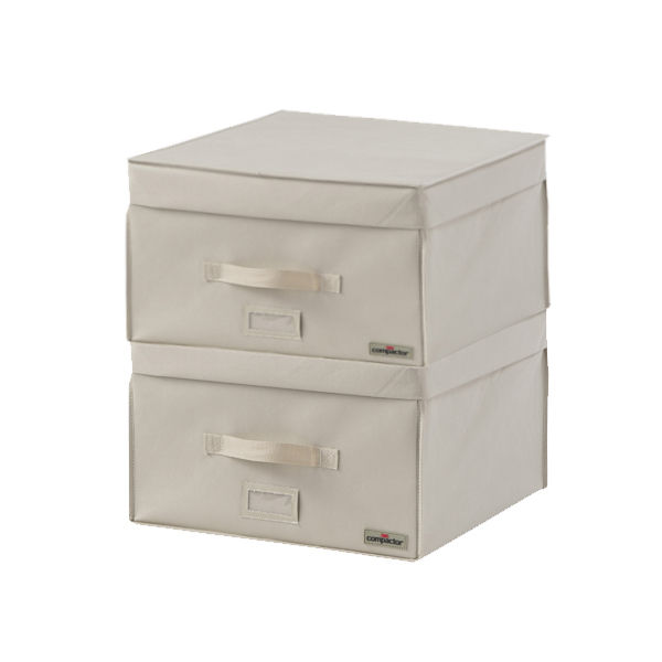 Lot de 2 coffres rigides compactor beige "2.0" M