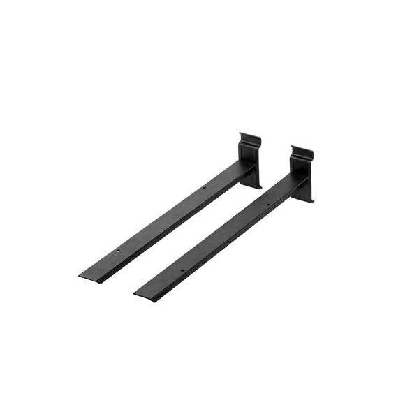 Lot de 2 équerres pour rangement mural noires "Walltech"
