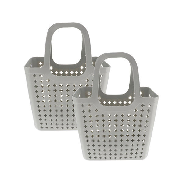 Lot de 2 sacs de course gris "Kosto"