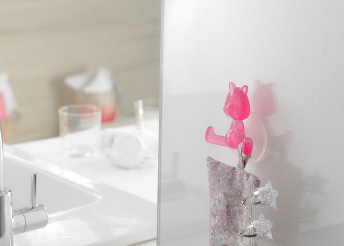 Lot de 3 Funny hooks Chat rose 2 Compactor