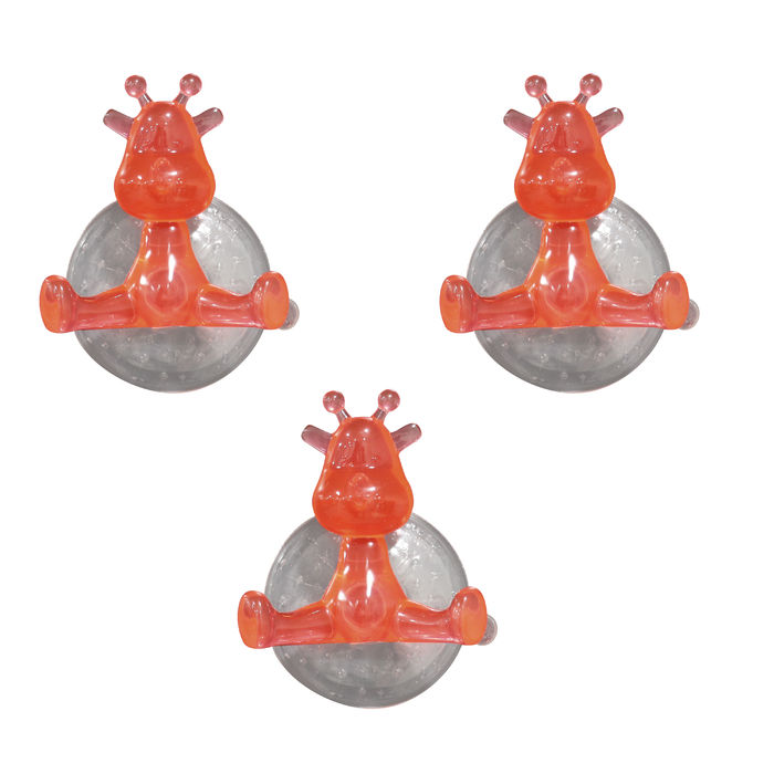 Lot de 3 Funny hooks Girafe Rose 1 Compactor