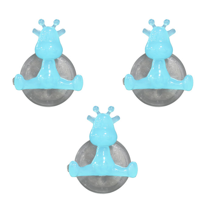 Lot de 3 Funny hooks Girafe Turquoise 1 Compactor
