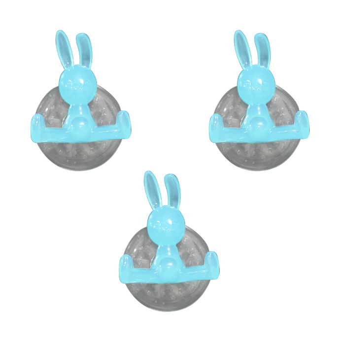 Lot de 3 Funny hooks Lapin Turquoise 1 Compactor