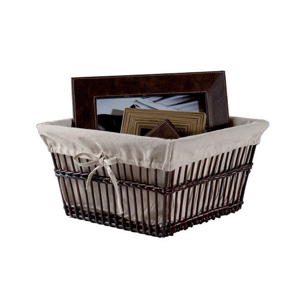 Lot de 3 paniers de rangement carrés "Toscane"