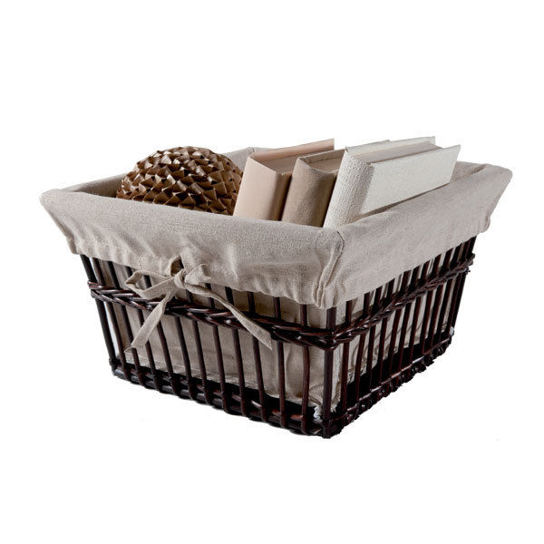 Lot de 3 paniers de rangement carrés "Toscane"