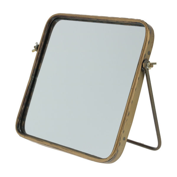 Miroir doré à poser
