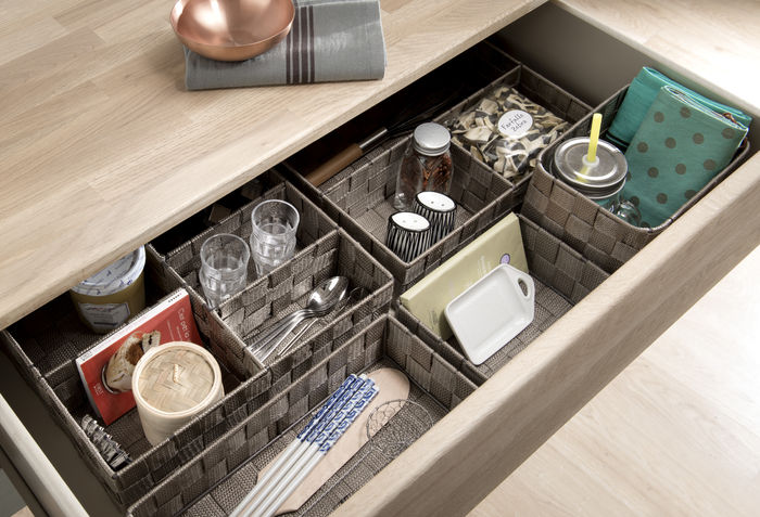 Organisateur de tiroir rigide taupe "Stan" L 6 Compactor