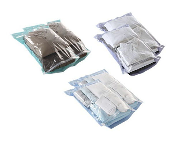 Lot de 6 sacs de compression manuelle "Roll-up" (2 S + 2 M + 2L)  1 Compactor