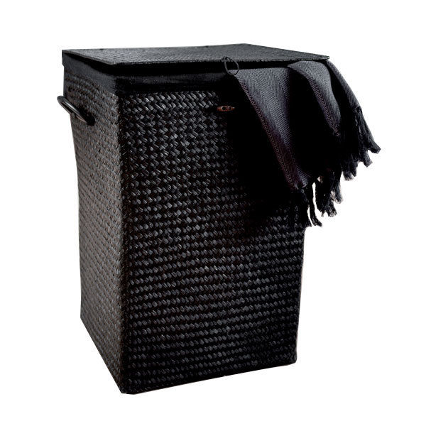 Panier à linge rectangulaire noir "Alpha" 1 Compactor