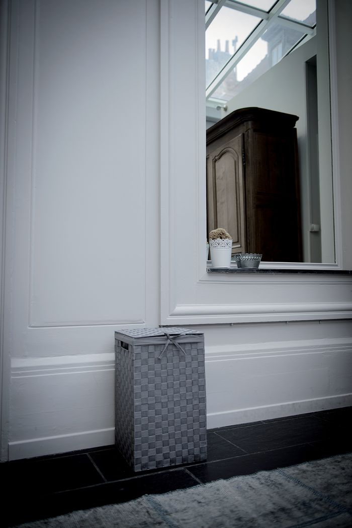 Panier à linge carré gris "Stan" 2 Compactor