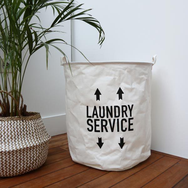 Panier à linge souple écru "Flex"